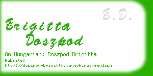 brigitta doszpod business card